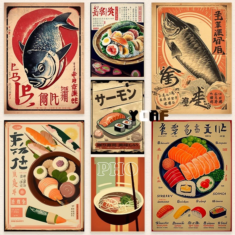 Vintage Jepang Poster makanan  - Japanese Food Lifestyle ulasan dan harga