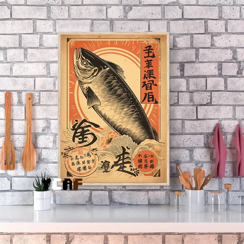 Vintage Jepang Poster makanan  - Japanese Food Lifestyle ulasan dan harga