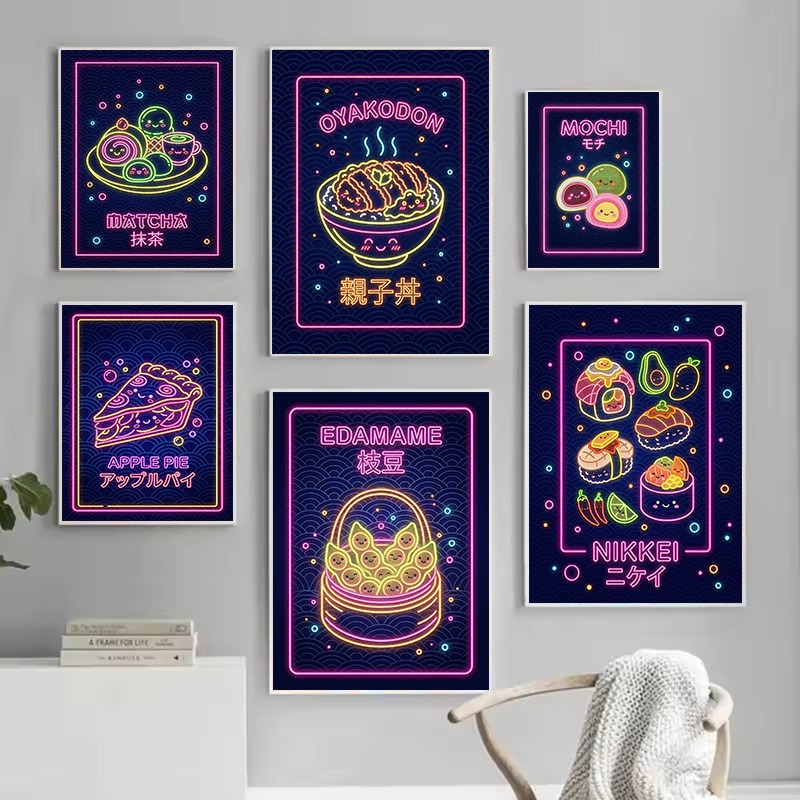 Poster Ilustrasi Kawaii Sashim - Japanese Food Lifestyle ulasan dan harga
